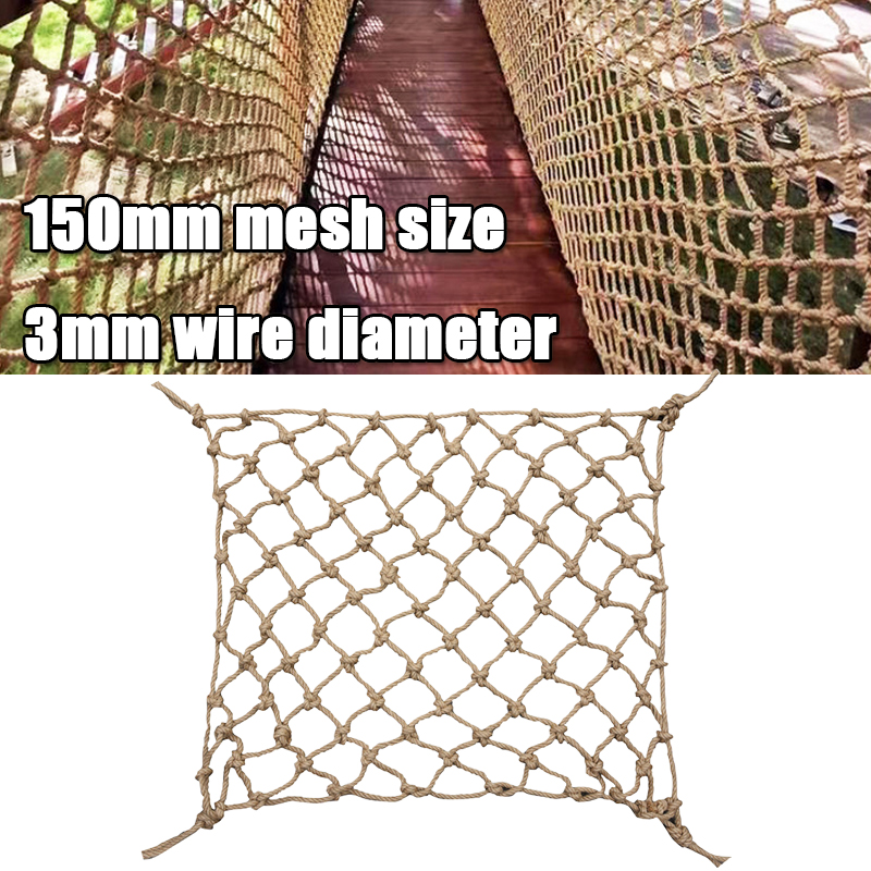 Kids Outdoor Net - 1Pc 레트로 대마 로프 그물망 정원