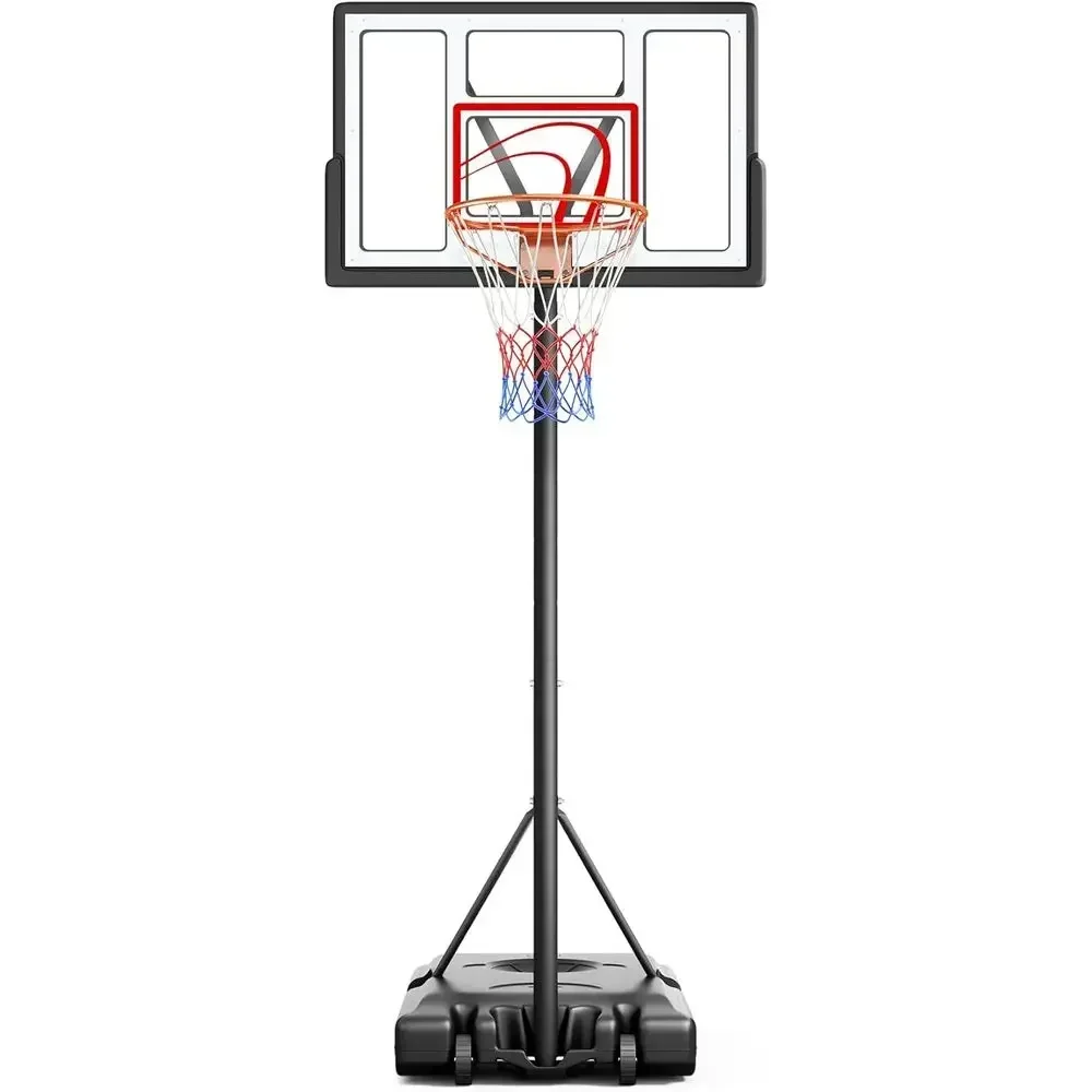 Kids Outdoor Basketball Hoop - 휴대용 야외 농구대, 44인치 백보드, 어린이,