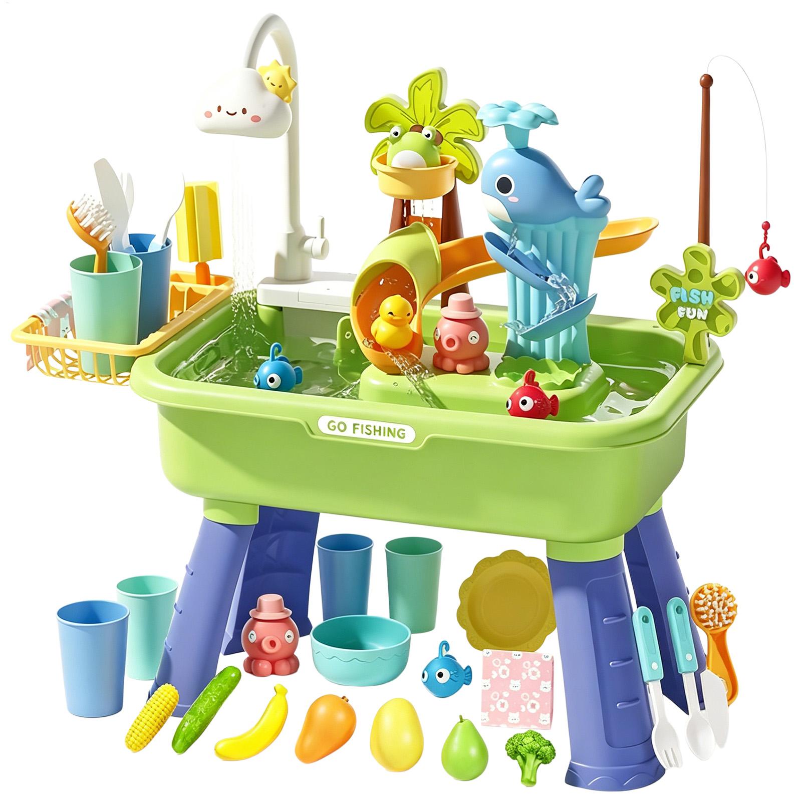 Kids Outdoor Water Play Table - 펌프가 있는 어린이 물놀이 테이블, 유아용