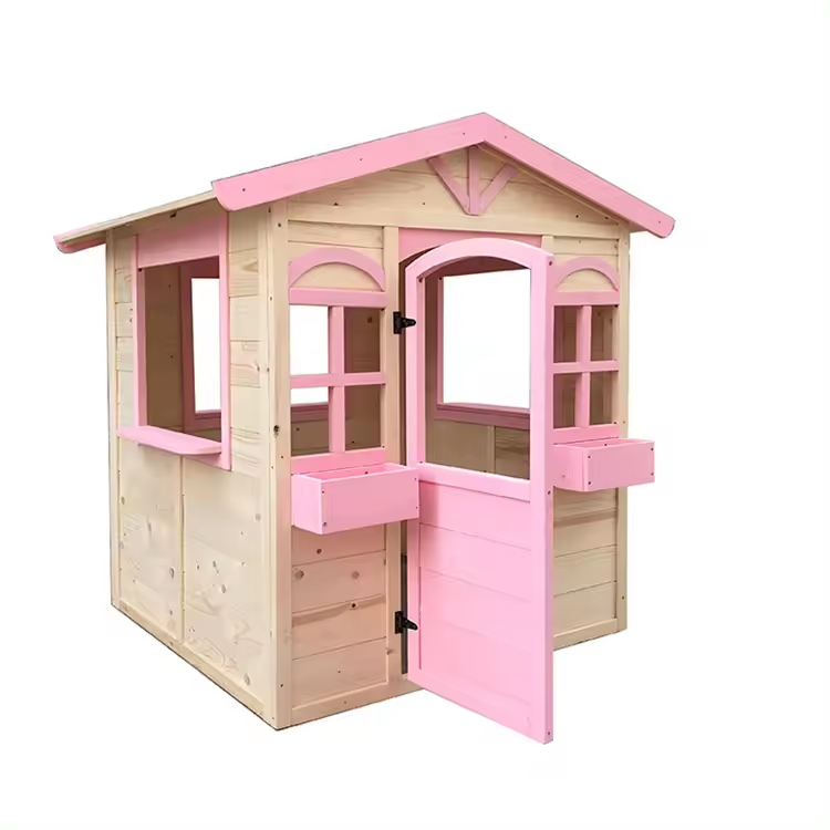 중국산 어린이용 야외 목재 놀이터, 인기 판매 중인 플 - Kids Outdoor Wooden Playhouse 리뷰 및 가격