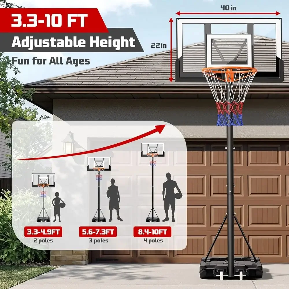 어린이, 청소년, 성인용 40인치 깨지지 않는 백보드가 - Kids Outdoor Basketball Hoop 리뷰 및 가격