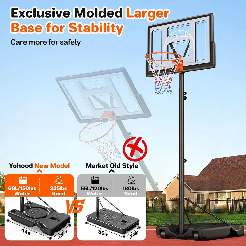 조절 가능한 휴대용 야외 농구대 시스템 (어린이 및 성 - Kids Outdoor Basketball Hoop 리뷰 및 가격