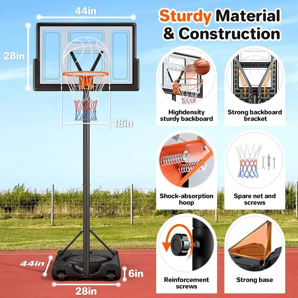 조절 가능한 휴대용 야외 농구대 시스템 (어린이 및 성 - Kids Outdoor Basketball Hoop 리뷰 및 가격