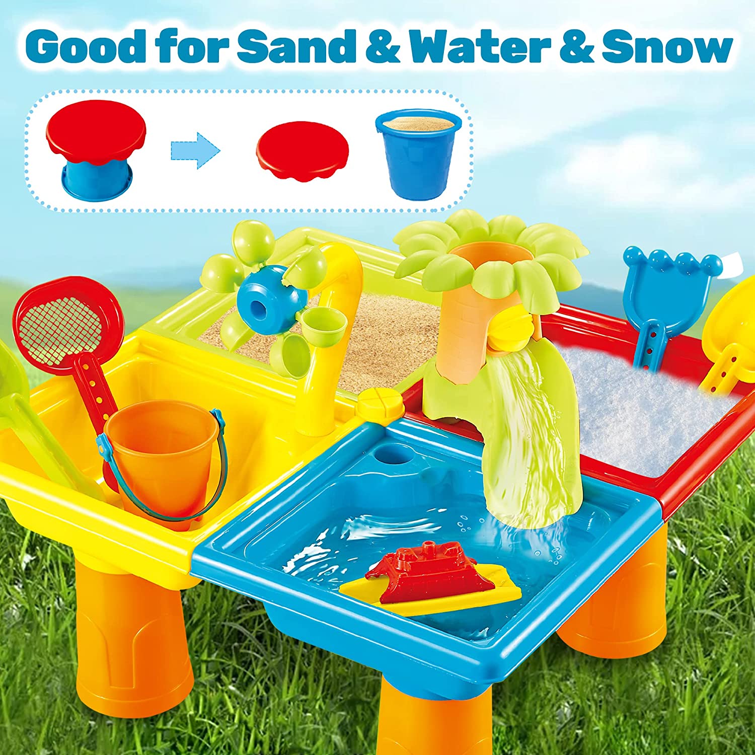 해변 테이블 모래 놀이 장난감, 어린이 야외 게임, 아 - Kids Outdoor Water Play Table 리뷰 및 가격