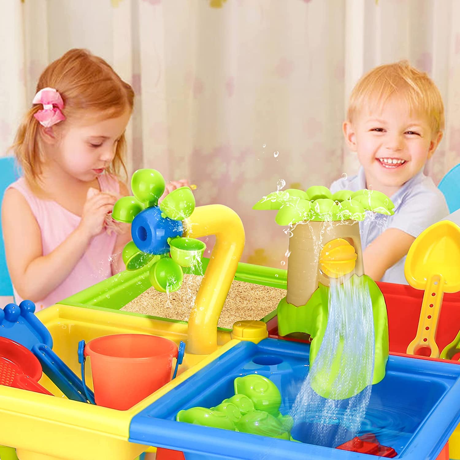 해변 테이블 모래 놀이 장난감, 어린이 야외 게임, 아 - Kids Outdoor Water Play Table 리뷰 및 가격