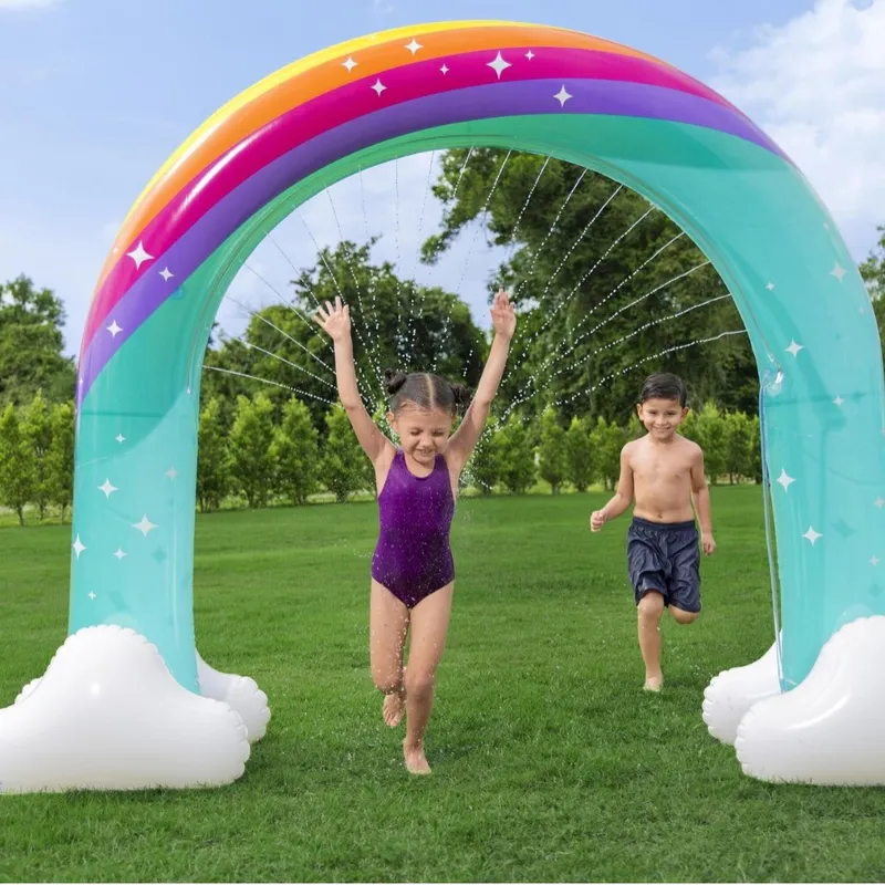 어린이를 위한 대형 무지개 아치형 물 분사 장난감, 야 - Kids Outdoor Lawn Equipment 리뷰 및 가격