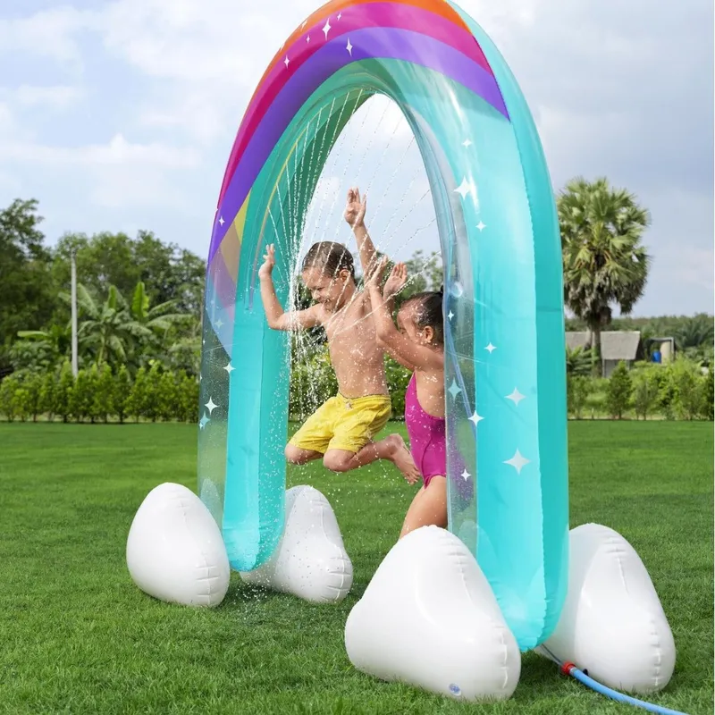 어린이를 위한 대형 무지개 아치형 물 분사 장난감, 야 - Kids Outdoor Lawn Equipment 리뷰 및 가격
