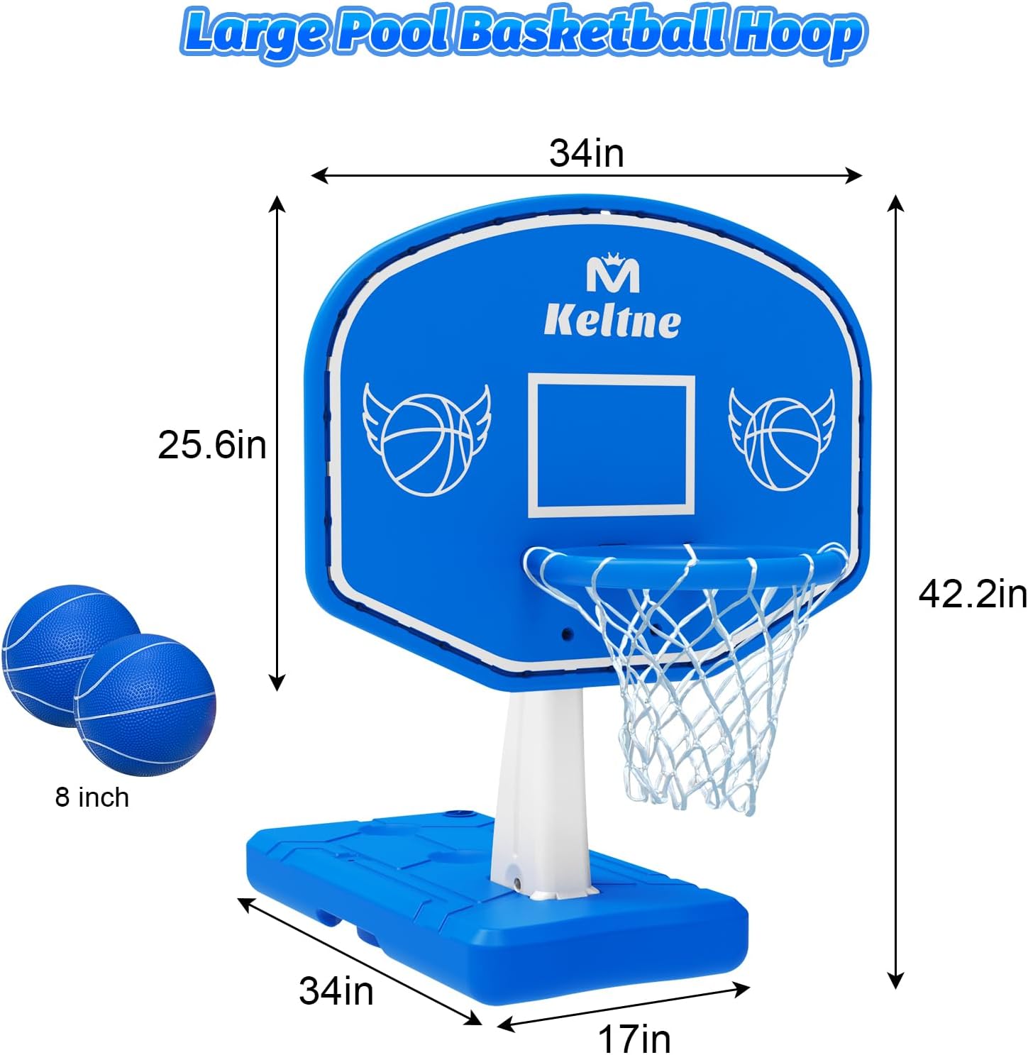 확장된 견고한 베이스가 있는 대형 수영장 농구대, 수영 - Kids Outdoor Basketball Hoop 리뷰 및 가격