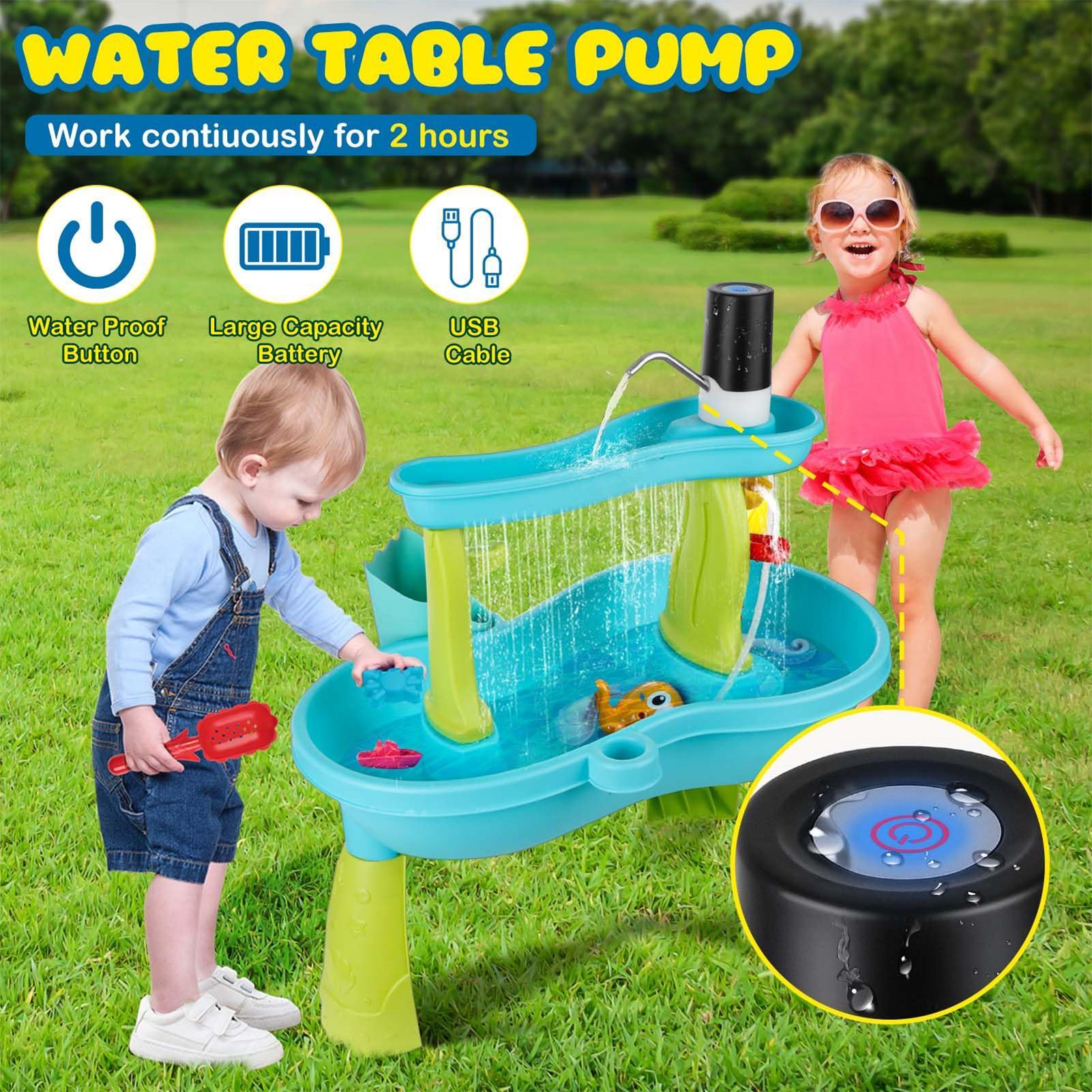소형 무선 충전식 물놀이 테이블 펌프 배터리 구동 야외 - Kids Outdoor Water Play Table 리뷰 및 가격
