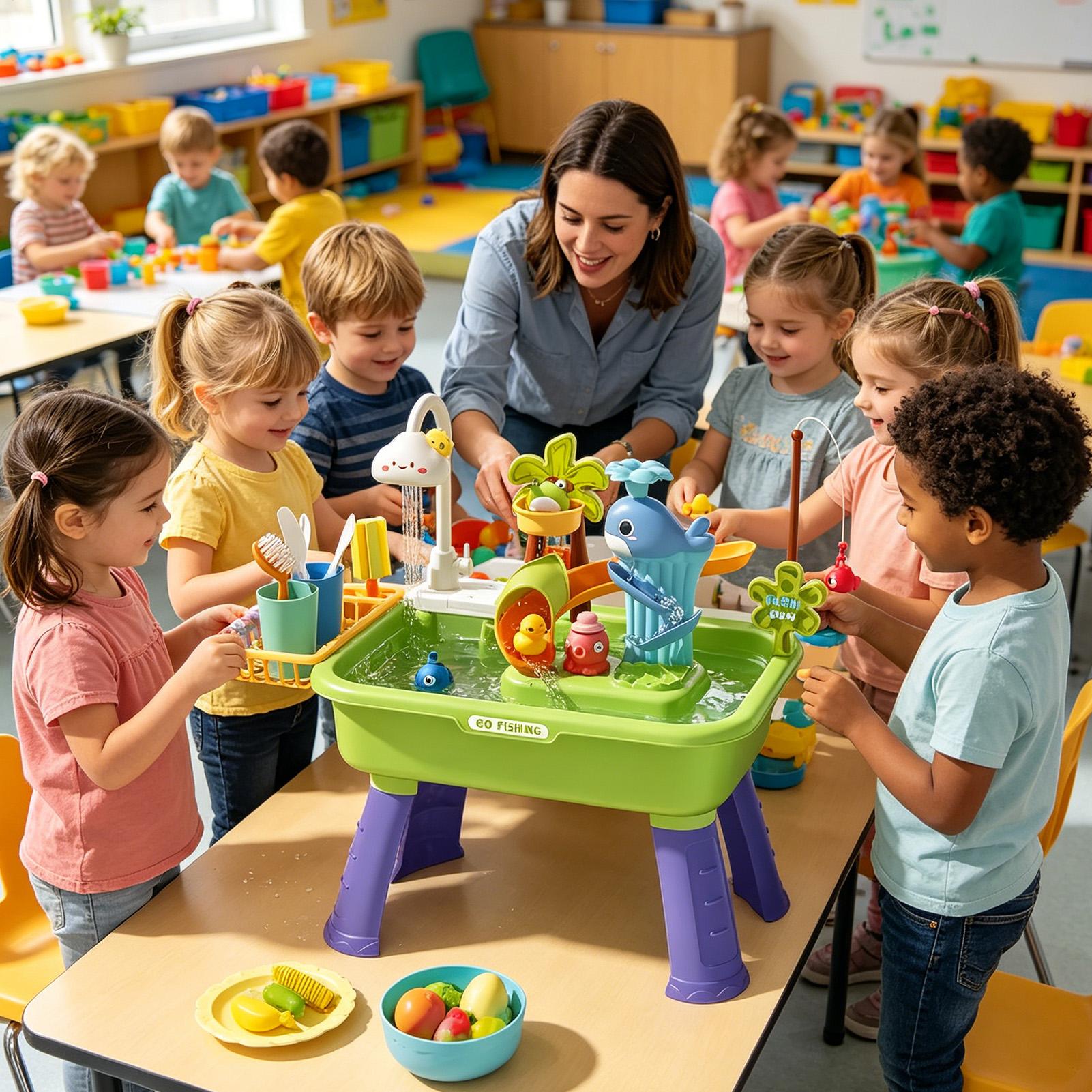 어린이용 펌프식 물놀이 테이블, 재미있는 학습 완구,  - Kids Outdoor Water Play Table 리뷰 및 가격