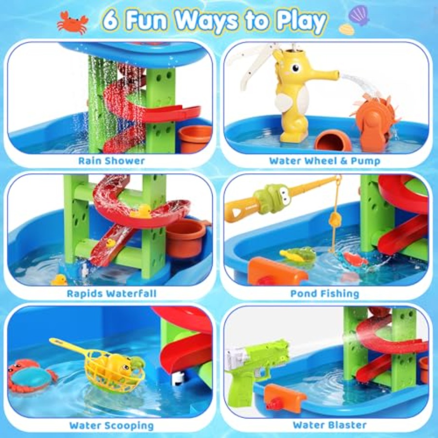 3~8세 어린이용 야외 물놀이 테이블, STEM 28P - Kids Outdoor Water Play Table 리뷰 및 가격