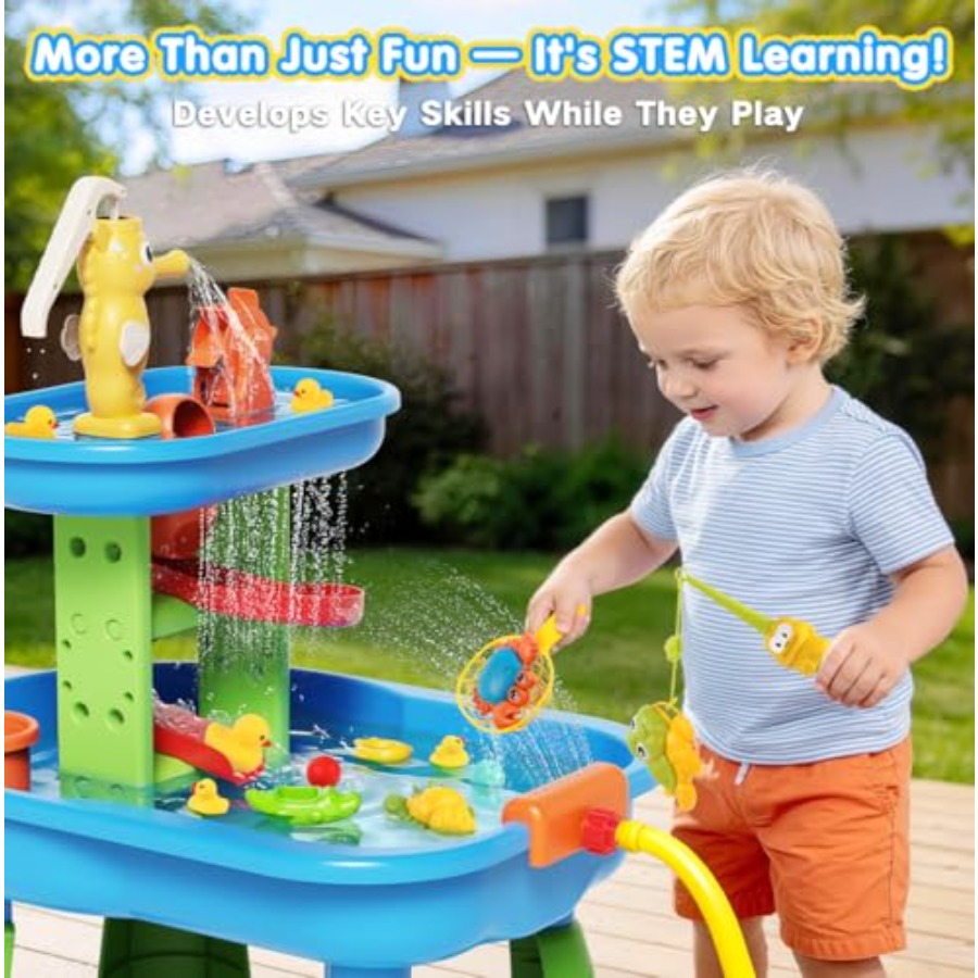 3~8세 어린이용 야외 물놀이 테이블, STEM 28P - Kids Outdoor Water Play Table 리뷰 및 가격