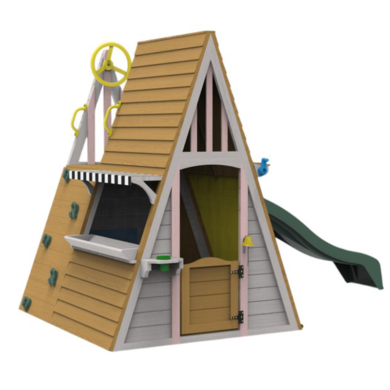 어린이 야외 놀이터 장비 삼각형 몬테소리 나무 성 놀이 - Kids Outdoor Wooden Playhouse 리뷰 및 가격