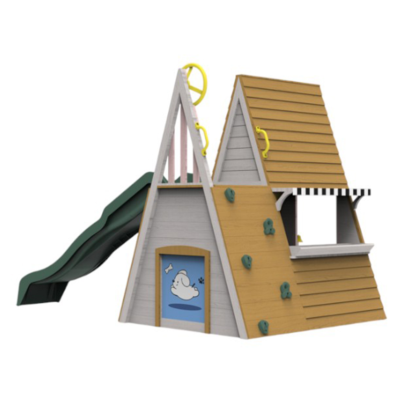 어린이 야외 놀이터 장비 삼각형 몬테소리 나무 성 놀이 - Kids Outdoor Wooden Playhouse 리뷰 및 가격