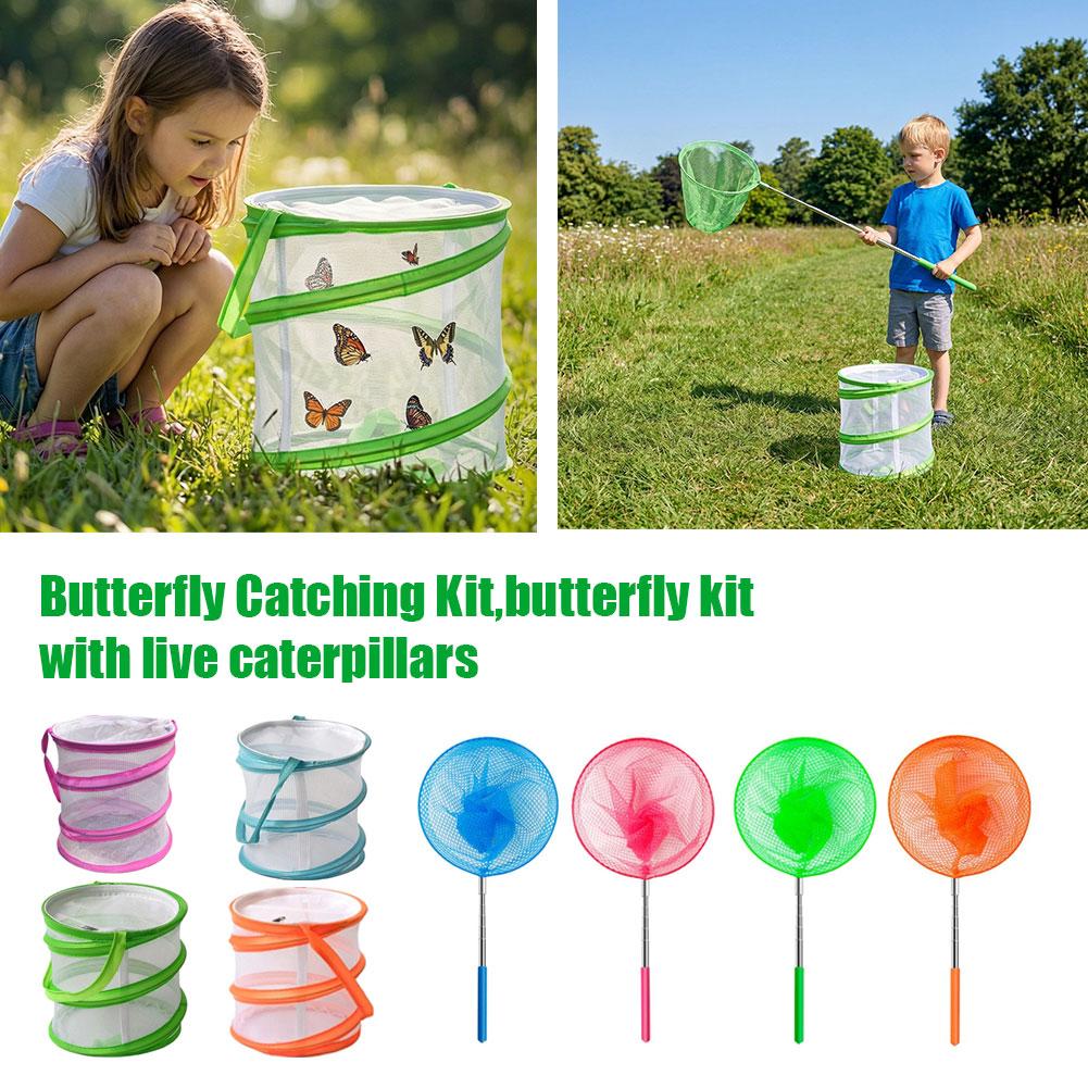 어린이 나비 잡기 키트 접이식 메쉬 곤충 서식지 케이지 - Kids Outdoor Net 리뷰 및 가격