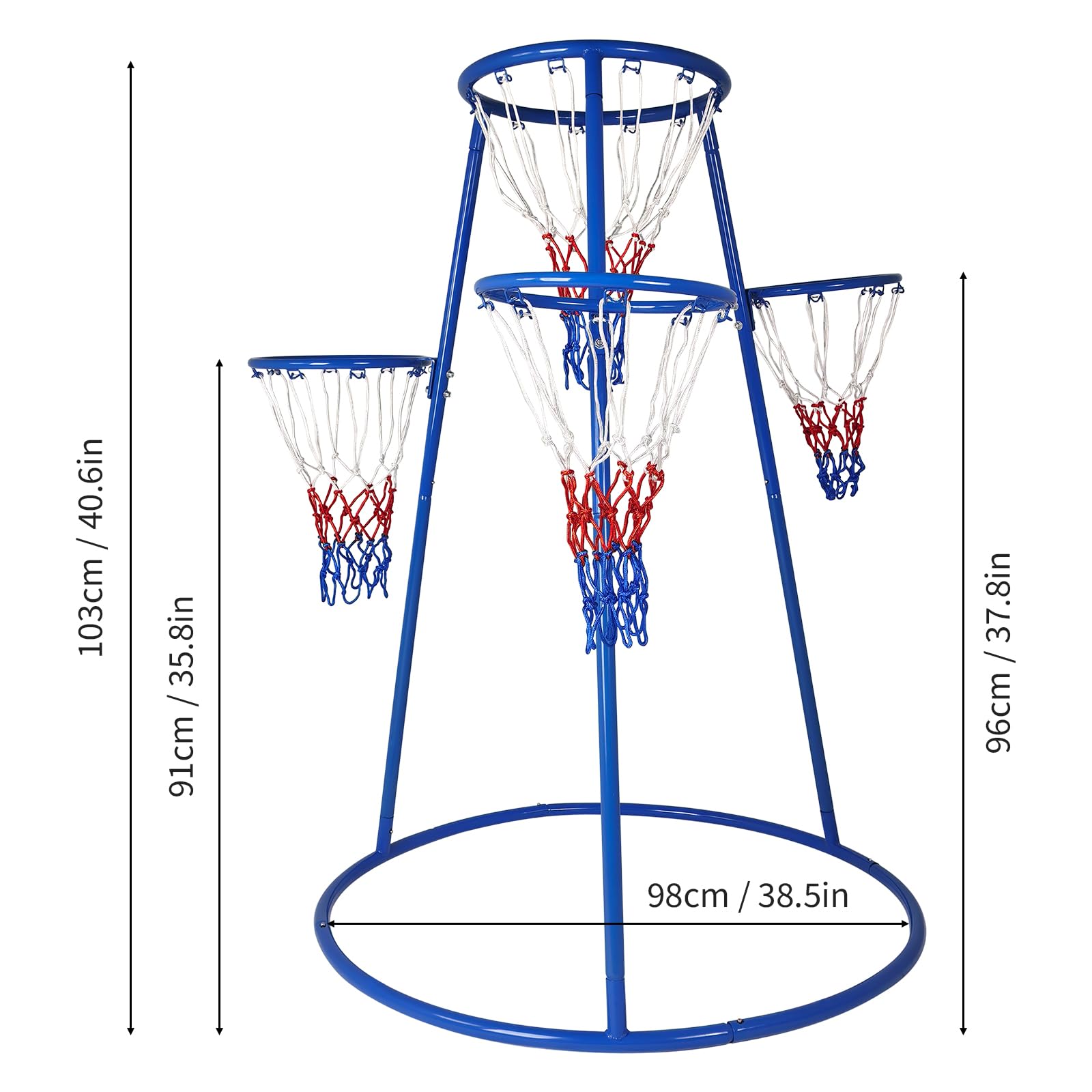 4개의 후프가 있는 유아용 농구 세트 (공 4개 및 펌 - Kids Outdoor Basketball Hoop 리뷰 및 가격