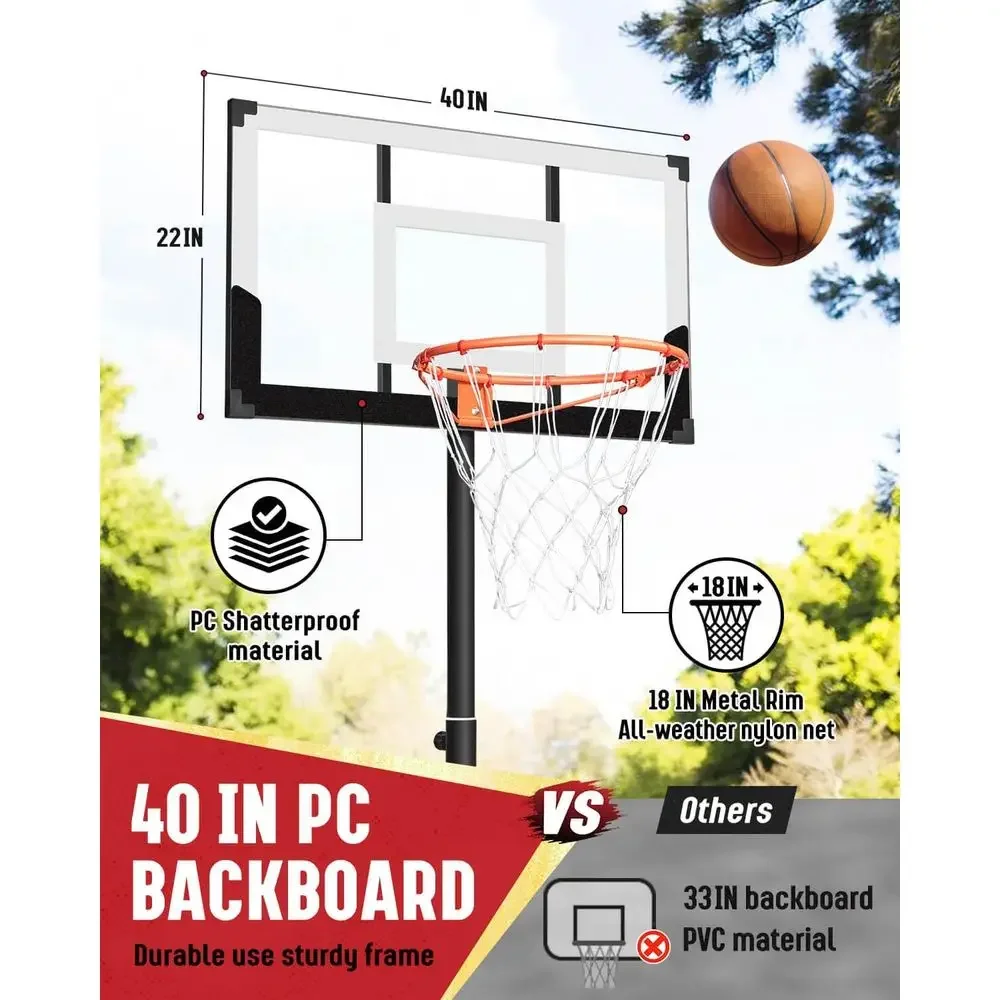 어린이 및 성인용 야외 조절식 농구대, 3.2-7.2m - Kids Outdoor Basketball Hoop 리뷰 및 가격