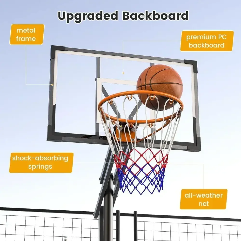 휴대용 야외 농구대, 높이 조절 가능, HDPE 백보드 - Kids Outdoor Basketball Hoop 리뷰 및 가격