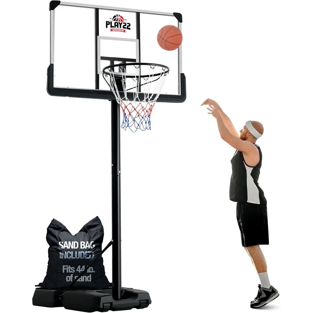 어린이와 성인을 위한 조절 가능한 44인치 깨지지 않는 - Kids Outdoor Basketball Hoop 리뷰 및 가격